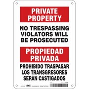 CONDOR Safety Sign, 10 in Height, 7 in Width, Aluminum, Horizontal Rectangle, English, Spanish, 473M29 473M29