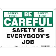 CONDOR Safety Sign, 10 in Height, 14 in Width, Polyethylene, Horizontal Rectangle, English, 475H62 475H62