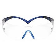 3M Safety Glasses, SecureFit Series, Scotchgard Anti-Fog, Blue/Gray Temples, Clear Lens SF401SGAF-BLU