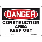 CONDOR Safety Sign, 10 in Height, 14 in Width, Polyethylene, Horizontal Rectangle, English, 476J69 476J69