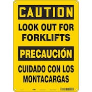 CONDOR Safety Sign, 14 in Height, 10 in Width, Polyethylene, Vertical Rectangle, English, Spanish, 476P19 476P19