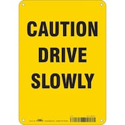 CONDOR Traffic Sign, 10 in H, 7 in W, Aluminum, Horizontal Rectangle, English, 477R21 477R21