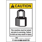 CONDOR Safety Sign, 5 in Height, 3 1/2 in Width, Vinyl, Vertical Rectangle, English 478L43
