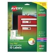 AVERY Avery® Easy Align® Self-Laminating ID Labels, 00757, 1-1/32" x 3-1/2", Pack of 250 7278200757