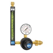 MILLER ELECTRIC Flowmeter Regulator, Single Stage, CGA-580, 0 to 30 psi, Use With: Argon, Carbon Dioxide, Helium 22-30-580