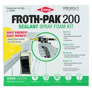 Froth-Pak Air Sealing Spray Foam Sealant Kit, 41 lb, Two Cylinders, Cream, 2 Component 12031949