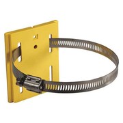 VISIONTRON Wall Mount Plate, Yellow, 5 in. L WP412HC-YW