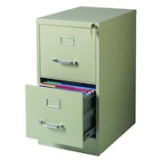 Hirsh 15" W 2 Drawer Vertical File Cabinet, Putty, Letter 17889
