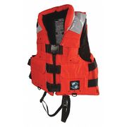 Stearns Flotation Vest, Orange, 27-1/2" L, 4XL 4185ORG-08-000
