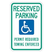 LYLE ADA Handicapped Parking Sign, 18" x 12, T1-2160-HI_12x18 T1-2160-HI_12x18