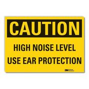 LYLE Caution Sign, 3-1/2 in H, Vinyl, High Noise LCU3-0354-RD_5x3.5