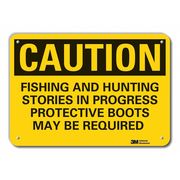 LYLE Caution Sign, 7 in. H, Aluminum, Fishing, LCU3-0468-RA_10x7 LCU3-0468-RA_10x7