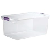 Homz Storage Tote, Clear, Polypropylene, 28 3/4 in L, 16 gal Volume Capacity 3441GRPRCL.06