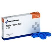 First Aid Only Powder Free Finger Cots, White, PK24 90377