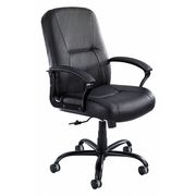 SAFCO Big and Tall Chair, Leather, 19-1/2" Height, Black 3500BL