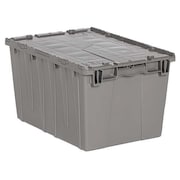 Orbis Gray Attached Lid Container, Plastic, Metal Hinge FP171 GRAY
