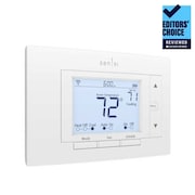 White-Rodgers WiFi Thermostat, 7 Programs, 4 H 2 C, Wall Mount, Hardwired/Battery, 24VAC 1F87U-42WF