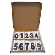 HARDLINE PRODUCTS Number Kit, Black, 3 in. Overall H, PK100 3SCBP10