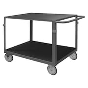 ZORO SELECT Instrument Cart with Flush Metal Shelves, Steel, Flat, 2 Shelves, 1,000 lb IC24365PU95