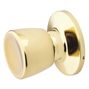 MASTER LOCK Knob Lockset, Tulip Style, Polished Brass TU0503BOX