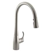 Kohler Manual, Single Hole Mount, 1, 3 Hole Gooseneck Pull Out Kitchen Faucet K-596-VS