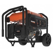 Generac Portable Generator, Gasoline, 8,000 W Rated, 10,000 W Surge, Electric/Recoil Start, 120/240V AC 7676