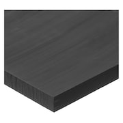 ZORO SELECT Black Polycarbonate Plastic Sheet Stock 24" L x 24" W x 1/8" Thick BULK-PS-PCC-5