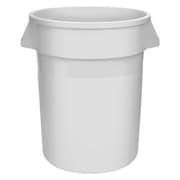 Tough Guy 20 gal. Round Trash Can, White, 19 1/2 in Dia, None, LLDPE 5DMT0