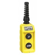 SQUARE D Pendant Push Button Station, Up/Down, 2NO, Mechanical Interlock, 1/3/3R/4/4X, Yellow 9001BW92Y