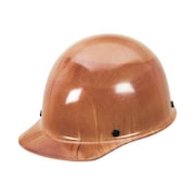 MSA SAFETY Front Brim Hard Hat, Type 1, Class G, Pinlock (4-Point), Brown 460409