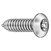 ZORO SELECT #10 x 1 in Torx Button Tamper Resistant Screw, 18-8 Stainless Steel, Plain Finish, 500 PK STPTBIX-100100-500T