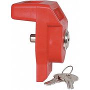 Zoro Select Gladhand Lock, Keyed Different, 2 Keys, Plastic, Red 090769-0