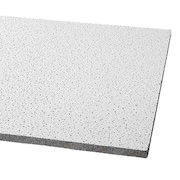 Armstrong World Industries Fine Fissured Ceiling Tile, 24 in W x 48 in L, Square Lay-In, 15/16 in Grid Size, 12 PK 1729A