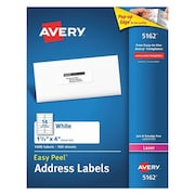 Avery Avery® Easy Peel® Address Labels for Laser Printers 5162®, 1-1/3" x 4", 1, 400 Labels 7278205162