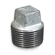Zoro Select 1-1/2" MNPT Galvanized Square Head Plug 5P914
