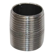 Zoro Select Nipple, 3/4 in Nominal Pipe Size, 1-1/8 in Lg, Fully Threaded, Schedule 40, Welded, Steel, Black 5P667
