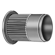 Zoro Select Rivet Nut, 3/8"-16 Thread Size, 0.685 in Flange Dia., 0.805 in L, Aluminum, 20 PK U69315.037.0312