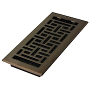 Decor Grates Floor Register, 4 X 10, Rubbed Bronze AJH410-RB