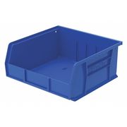 Akro-Mils Hang & Stack Storage Bin, Blue, Plastic, 10 7/8 in L x 11 in W x 5 in H, 50 lb Load Capacity 30235BLUE
