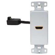 HUBBELL WIRING DEVICE-KELLEMS Video Wall Plate and Jack, HDMI, White NS801W