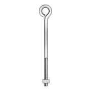 ZORO SELECT Routing Eye Bolt Without Shoulder, 3/8"-16, 1 in Shank, 3/4 in ID, Steel, black oxide, 10 PK 12036 4