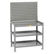 LITTLE GIANT Steel Workstation, Louvered Panel, 24x48" 3SW-2448-LL-LP