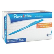 Paper Mate Ballpoint Stick Pen, Blue, Medium, PK60 4621501