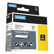 DYMO Label Tape, 0.5", Flex, Nylon, White 18488