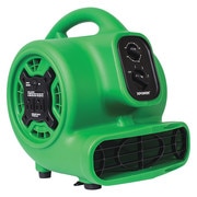 Xpower 1/4 HP, 925 CFM, 2.3 Amps, 4 Positions, 3 Speeds Mini Mighty Air Mover with Power Outlets and 3-Hour Timer P-230AT GREEN
