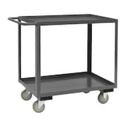 DURHAM MFG Cart, Stock, 24"x30", 14 ga. Steel, 2 Shelves, 1200 lb RSC-2430-2-95