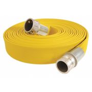 ZORO SELECT 6" ID x 50 ft Rubber Water Discharge Hose 250 PSI YL RCY600-50CE-G