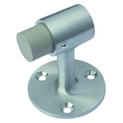 Rockwood Door Stop, Cast Brass, Gray, 3"H x 1-1/16"W 470.26D