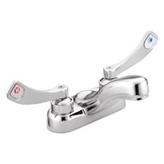 MOEN Wristblade Handle 4" Mount, 2 Hole Low Arc Bathroom Faucet, Chrome 8215F05