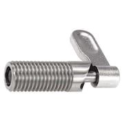 KIPP Cam-Action Indexing Plunger, Stainless Steel, D=4, D1= M10X1, Form: B, Without Locknut K0637.10404101